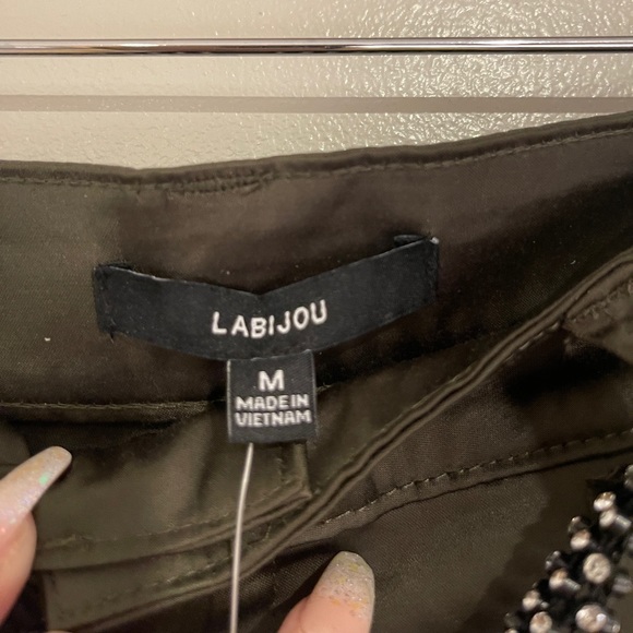 NWT - LABIJOU Olive Green Cargo Trousers Size M - Picture 5 of 9